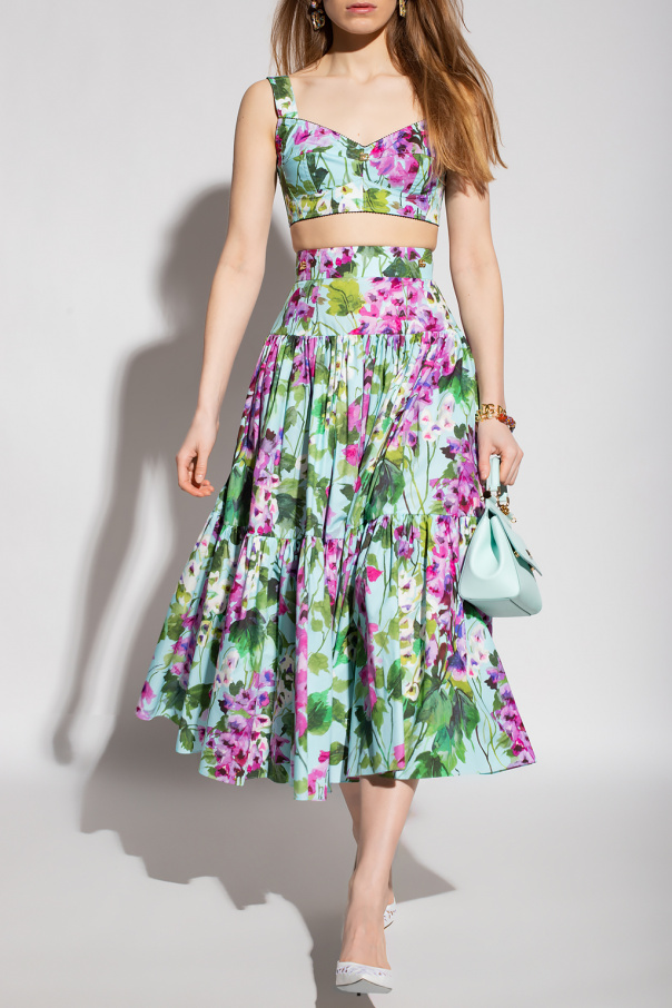 SchaferandweinerShops Japan - Skirt with floral motif Dolce